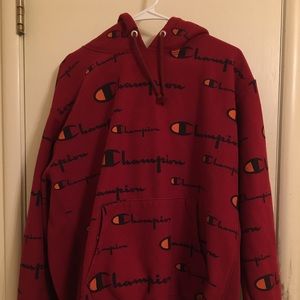 maroon champion hoodie